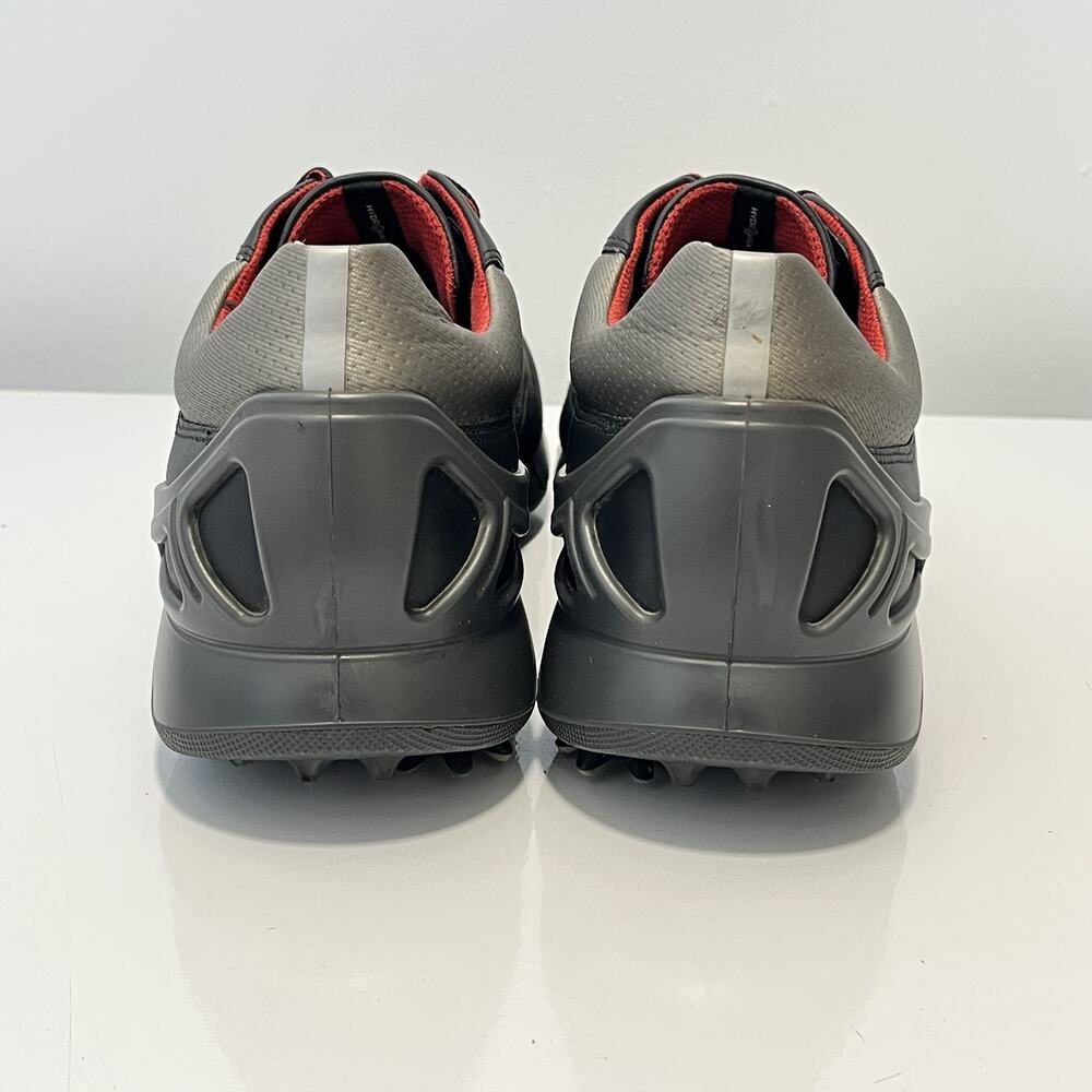 ECCO One Base Hydromax Golf Shoe BLK Leather Spiked Extra Width EU 45 US 11-11.5 - Picture 4 of 10